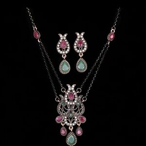Turkish Vintage Style Jewelry Set forWomen,NEW,2Pcs,Antique,WeddingHandmadeGift